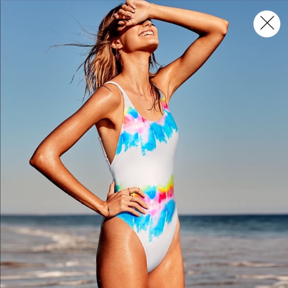 Victoria’s Secret Pink Swim Tie Dye High Leg S